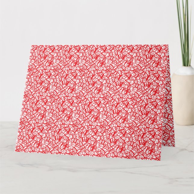 Cartão Papel de embrulho vermelho e laranja com um tom ge (Frente)