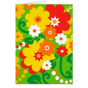 Cartão Papel de parede de alimentação da Flor Engraçado