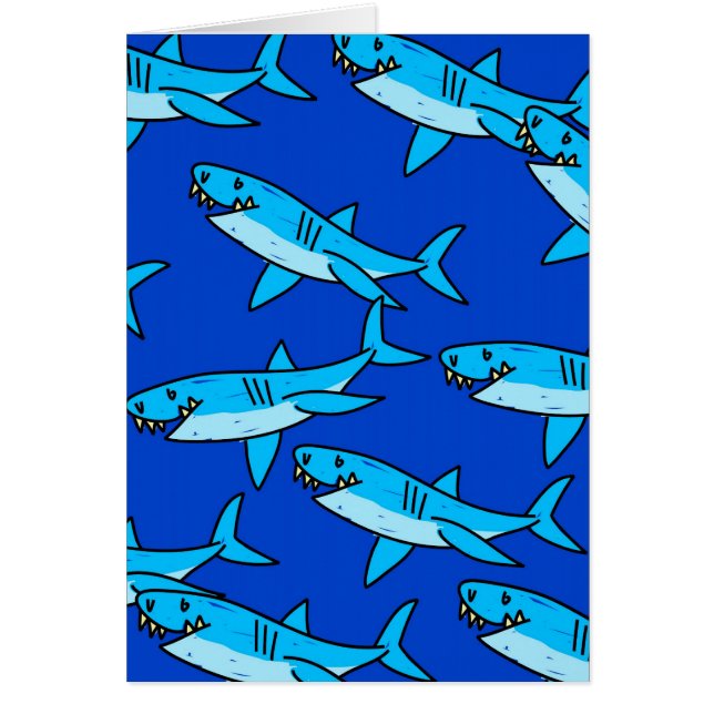 Cartão Papel de parede do tubarão (Frente)