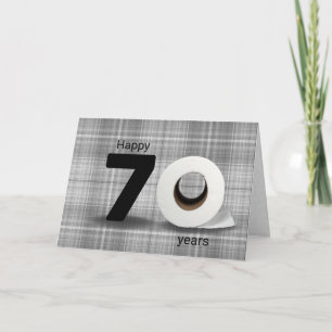 Cartão papel higiênico de 70 de aniversário rolo de xad