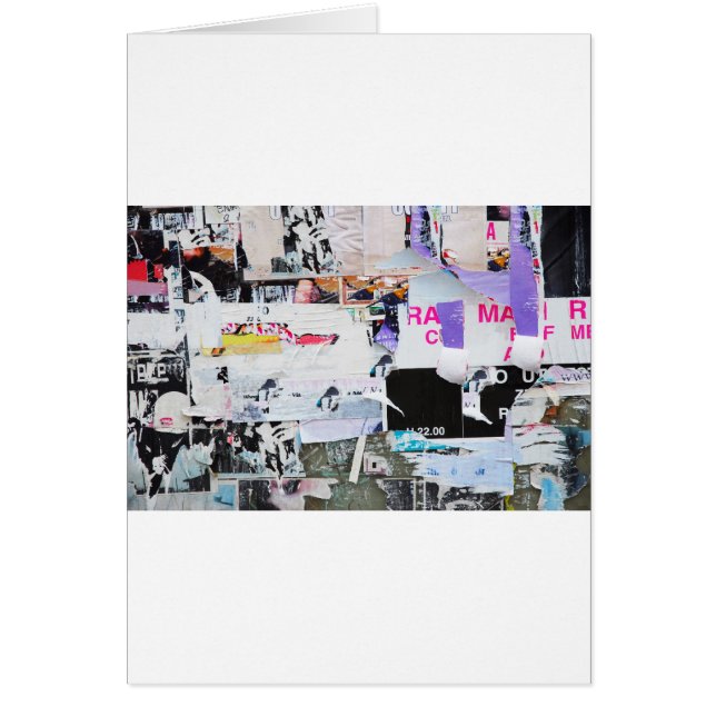 Cartão Papel rasgado estilo de Banksy da parede dos (Frente)