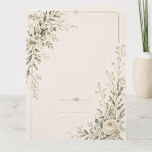 Cartão Papelaria de Casamento com Charme Botânico Natural