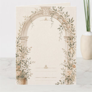 Cartão Papelaria de Casamento para Cerimônias Mediterrâne