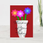 Cartão Paper Flowers, Thinking of You Today<br><div class="desc">Personalize it.  Add your own sentiments,  or add your own artistic touch.</div>