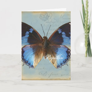 Cartão Papillon bleu