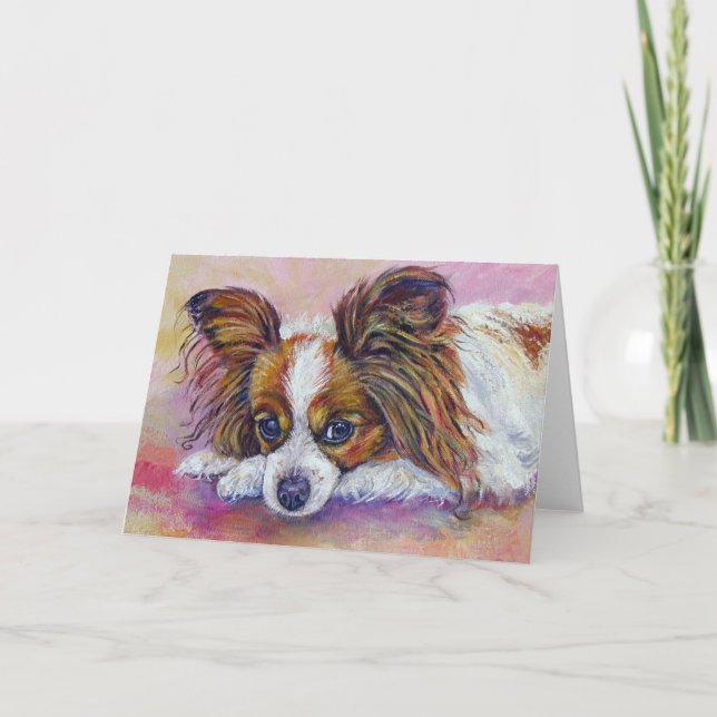 Cartão Papillon Dog Greeting Cards (Frente)