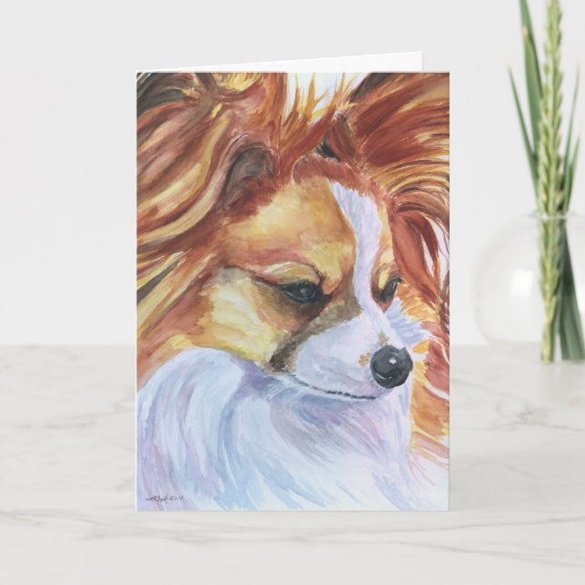 Cartão Papillon Dog Greeting Cards / Notecards (Frente)