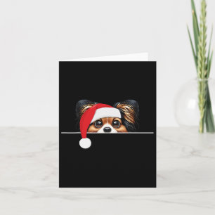 Cartão Papillon Dog Lover Engraçado Natal Horrível