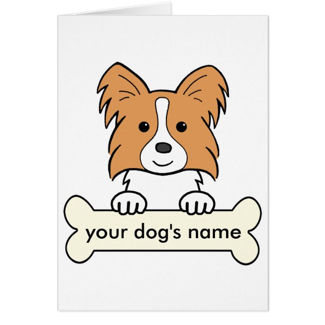 Cartão Papillon personalizado (Frente)