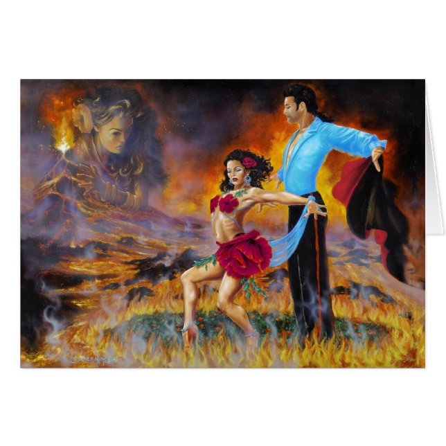 Cartão Papoila da paixão (Frente Horizontal)