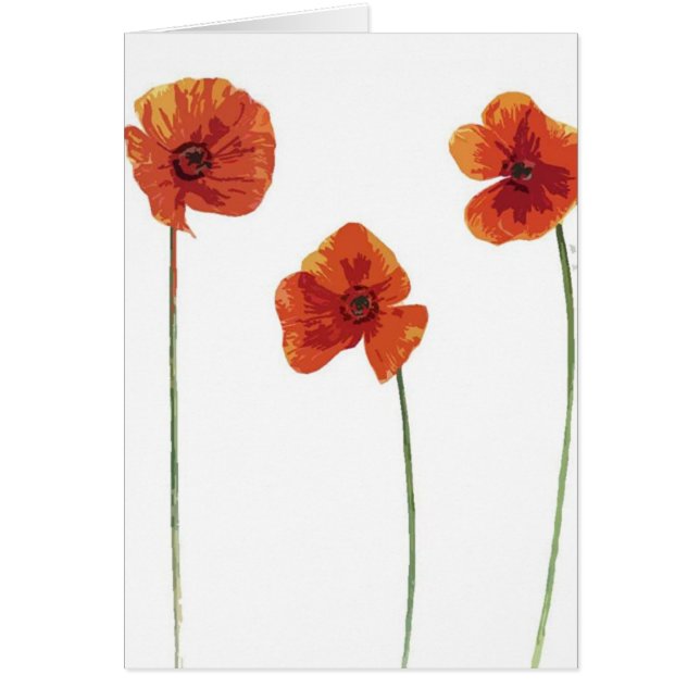 Cartão Papoila três (Frente)