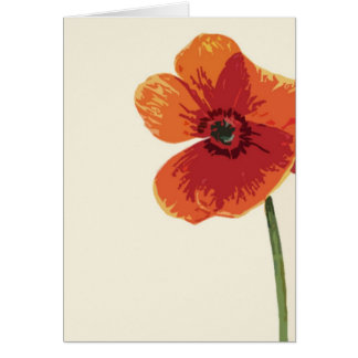 Cartão Papoila vermelha 3