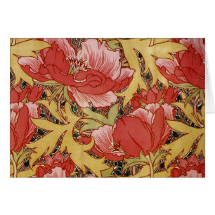 Cartão Papoilas por William Morris