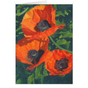 Cartão Papoilas vermelhas