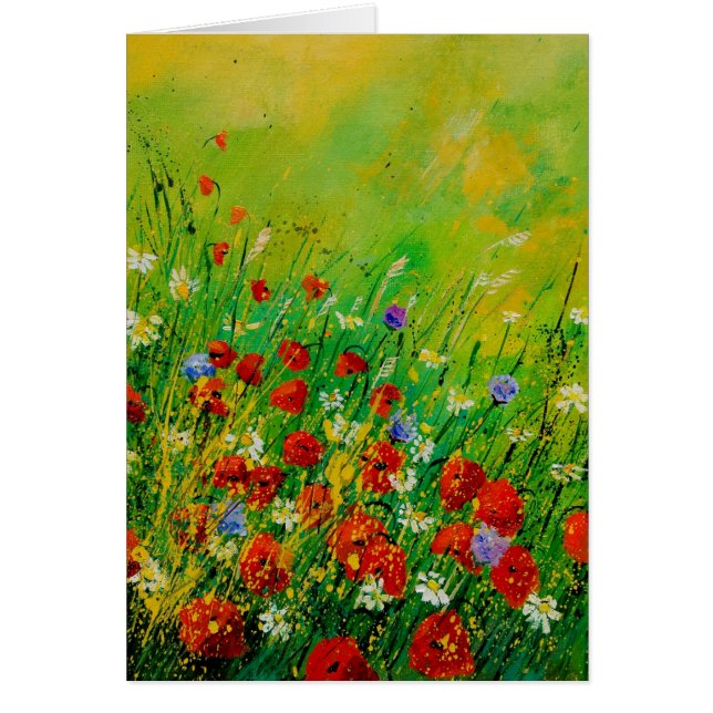 Cartão papoilas vermelhas 450708 (Frente)