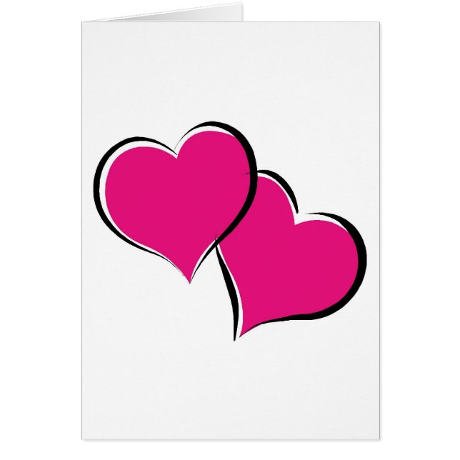 Cartão par de corações (Frente)