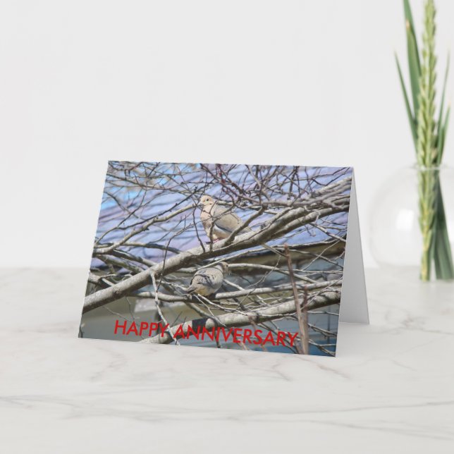 Cartão Par De Par Entre As Ramificações, FELIZ ANIVERSÁRI (Frente)