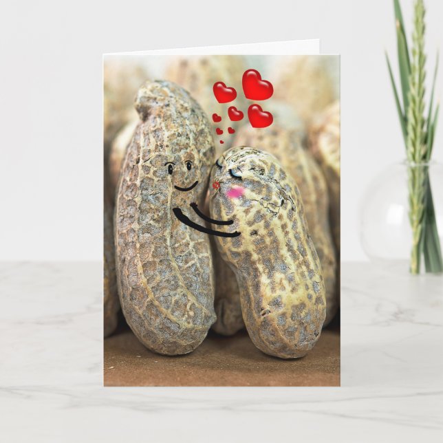 Cartão Par do Aniversário do Amendoim (Frente)