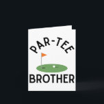 Cartão Par Tee Brother Funny Golf Family M<br><div class="desc">Correspondência da Festa de aniversário de Golfe Engraçado pelo Irmão Tee</div>