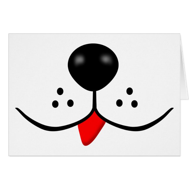 Cartão para a boca e o nariz para cães (Frente Horizontal)