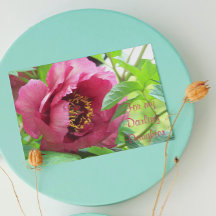 Para a Filha Peônia Floral Vermelha Dia das Mães