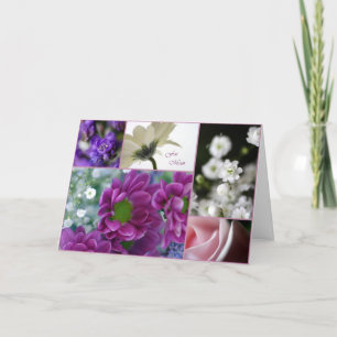 Cartão Para a Mãe ~ colagem de flores Dia de as mães