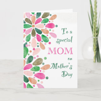 Cartão Para a Mamãe no Dia das Mães Colorido