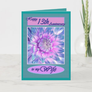 Cartão Para a minha esposa - Feliz aniversário de 13