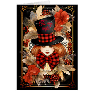 Cartão Para a minha esposa Natal