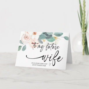 Cartão Para a minha futura esposa do noivo no nosso dia d