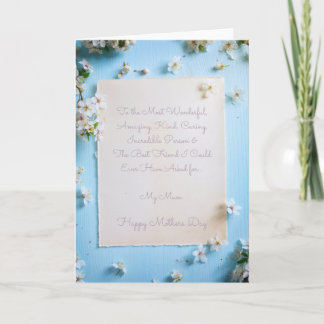 Cartão Para a minha maravilhosa Mãe de Dia de as mães