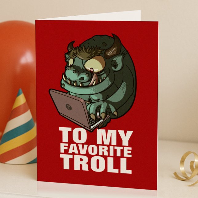 Cartão Para a minha placa de desenho de Laptop de Troll f (Criador carregado)