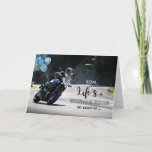 Cartão Para a motocicleta do Son Themed Aniversário na Cu<br><div class="desc">A vida é uma estrada boba tão inclinada em ... e abraça cada curva a um aniversário muito feliz. Cartão de aniversário de motocicleta para um filho com um motociclista em curva na estrada. Balões azuis são ligados à moto para uma imagem festiva. Arte, imagem e direitos de autor versos...</div>