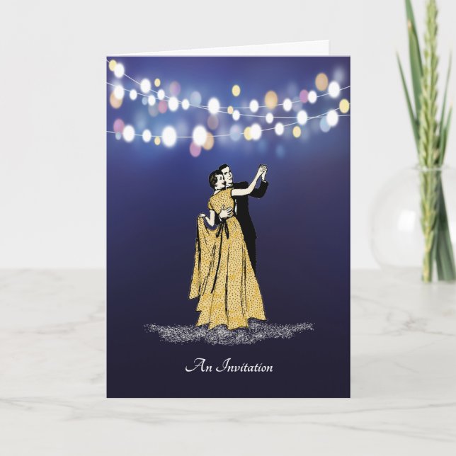 Cartão para a Parte Surpresa do Ouro Aniversário (Frente)