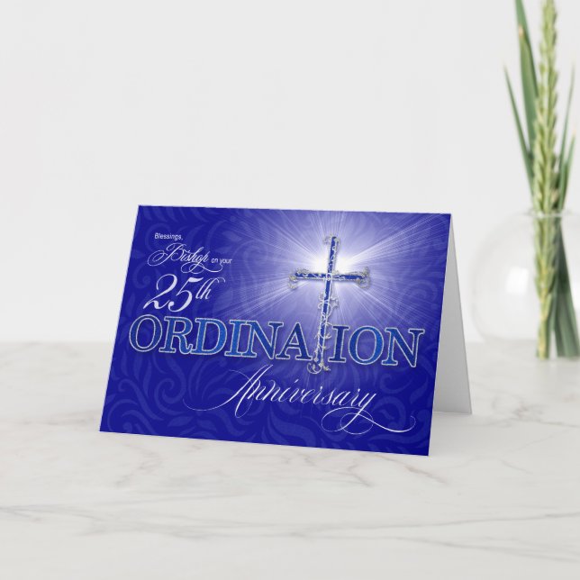 Cartão para a Portaria do Bishop 25 Silver Jubilee (Frente)