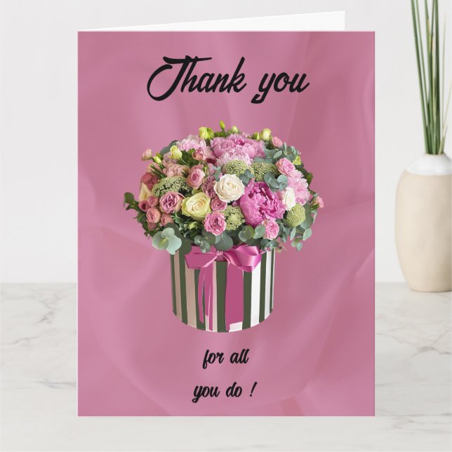 Cartão Para agradecer no Dia do Profissional Administrati (Frente)