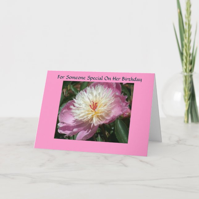 Cartão Para alguém especial no aniversário dela (Frente)