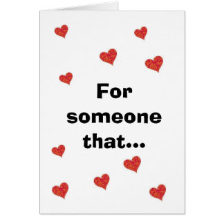 Cartão para alguém isso