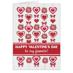 Cartão Para Arcos Rosas vermelhas Fiancee Namorados