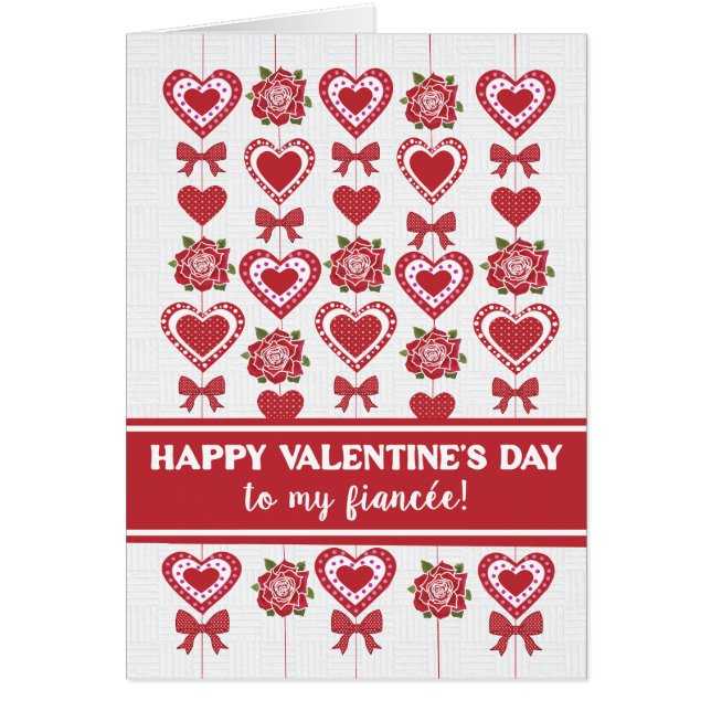 Cartão Para Arcos Rosas vermelhas Fiancee Namorados (Frente)