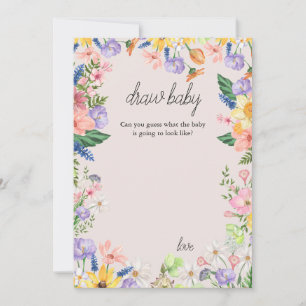 Cartão para bebê de Desenhar de Primavera de flor 