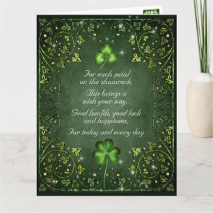 Cartão Para cada Petal no Shamrock Irish BIG Birthday
