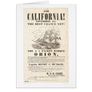 Cartão Para Califórnia! … propaganda de "Orion" (1281A)