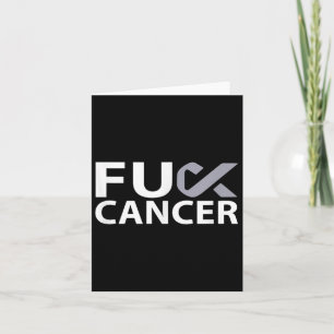 Cartão Para Cancer Cérebro F U Fu Cinza Fu Cancer De Fita