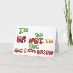 Cartão Para cantar