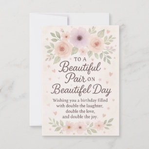 Cartão Para Casais, Estilo de Aniversário, Mensagem de An