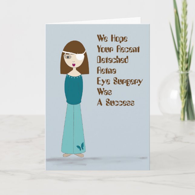 Cartão para Cirurgia da Retina Desanexada com Patc (Frente)