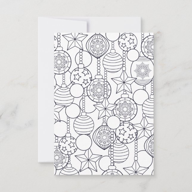 Cartão para colorir crianças de Natal Festivo (Frente)