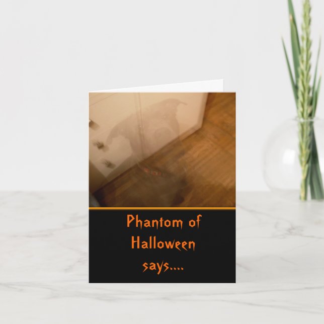 Cartão para Crianças do Cão Fantasma (Frente)