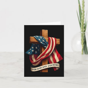 Cartão Para Deus E Cruz Patriótica Cristã Jesu